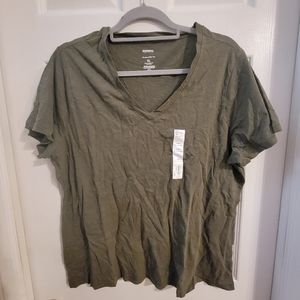 Women's Sonoma Goods For Life Everyday V-Neck Tee, XL, Olive Green